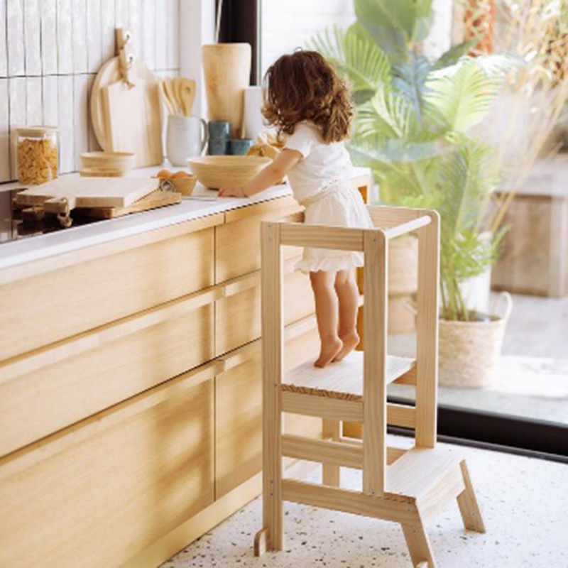 Kids's Furniture Wooden Observation and Learning Tower (5)